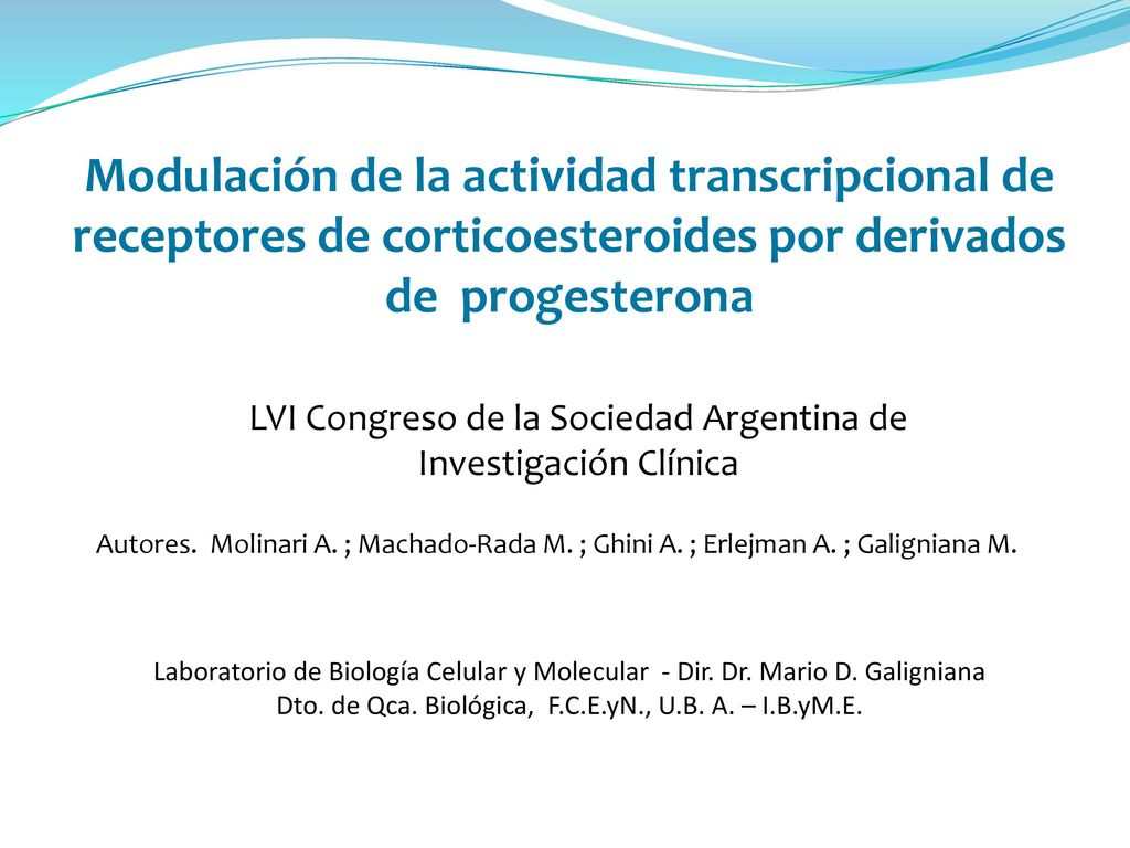 Modulación de la actividad transcripcional de receptores de corticoesteroides por derivados de progesterona