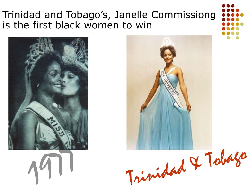 Trinidad and Tobago’s, Janelle Commissiong is the first black women to win