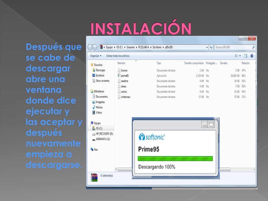 INSTALACIÓN Después que se cabe de descargar abre una ventana donde dice ejecutar y las aceptar y después nuevamente empieza a descargarse.