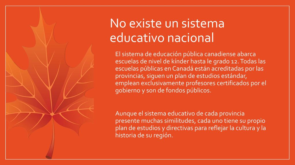 Modelo educativo canadiense - ppt descargar