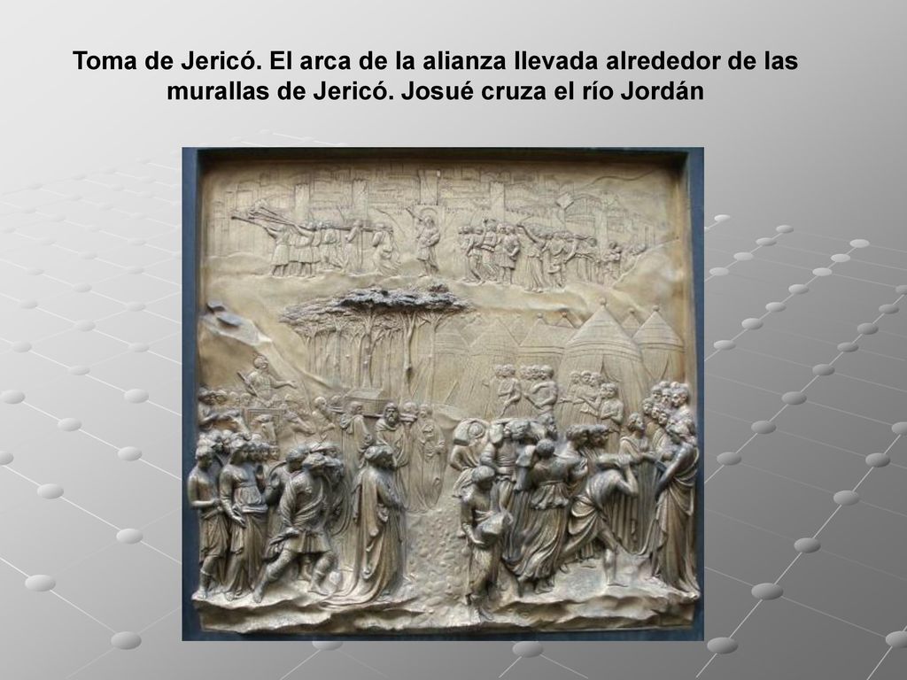 Toma de Jericó. El arca de la alianza llevada alrededor de las murallas de Jericó.
