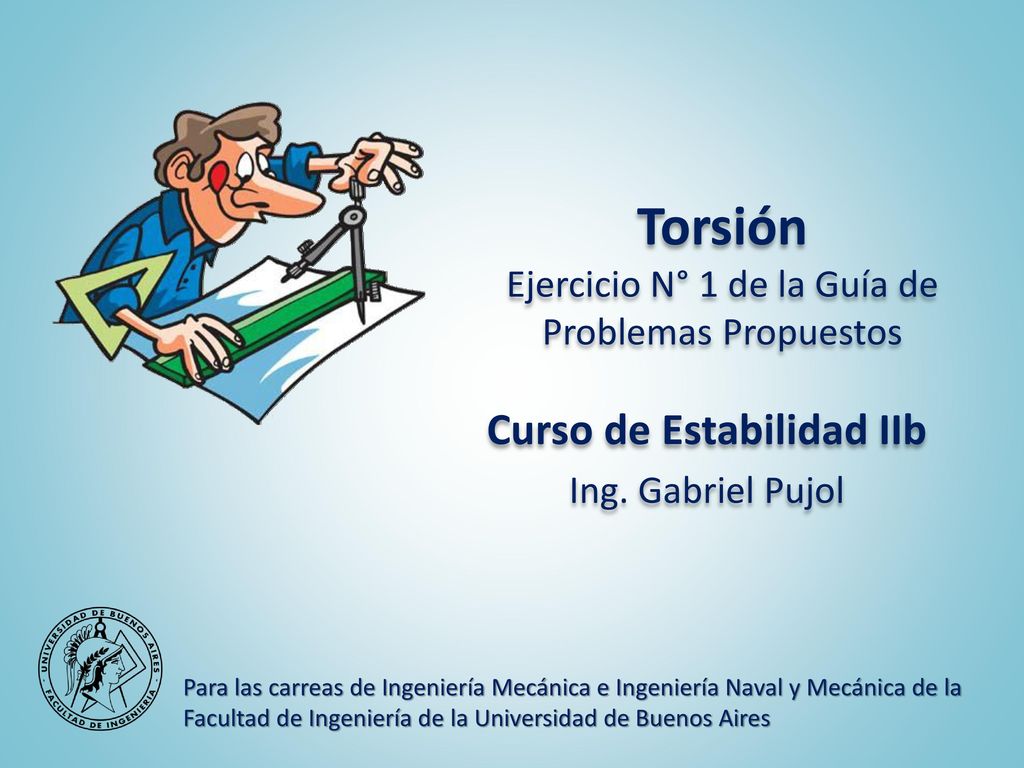Torsión Ejercicio N° 1 de la Guía de Problemas Propuestos