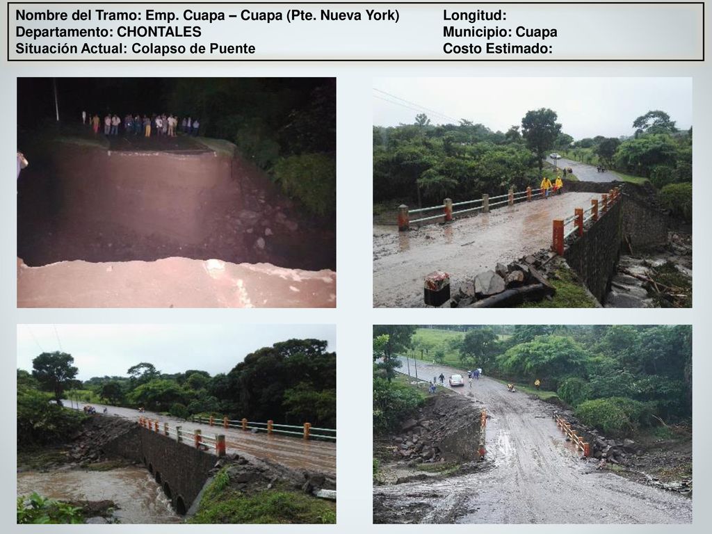 Nombre del Tramo: Emp. Cuapa – Cuapa (Pte. Nueva York) Longitud: