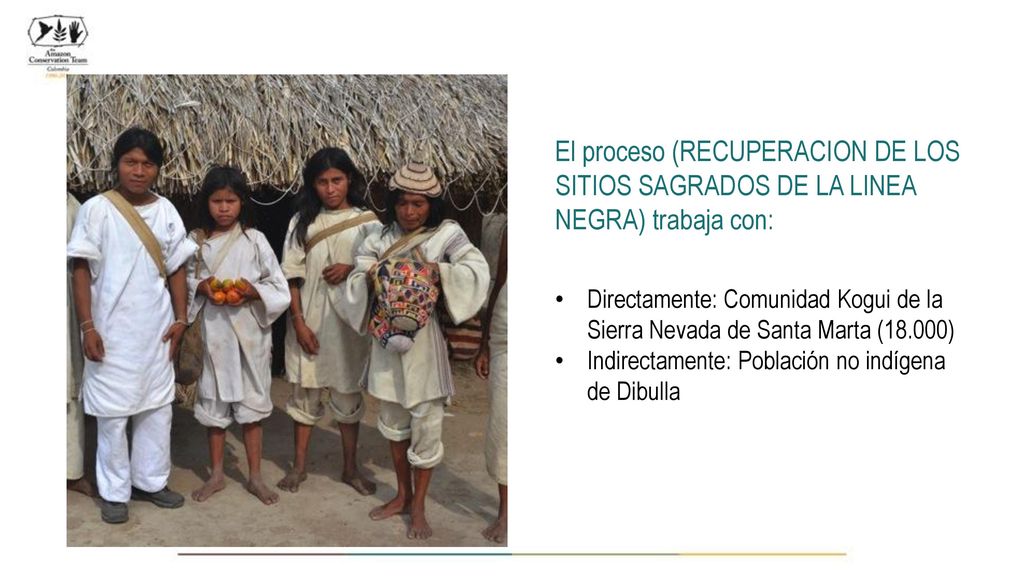 El proceso (RECUPERACION DE LOS SITIOS SAGRADOS DE LA LINEA NEGRA) trabaja con: