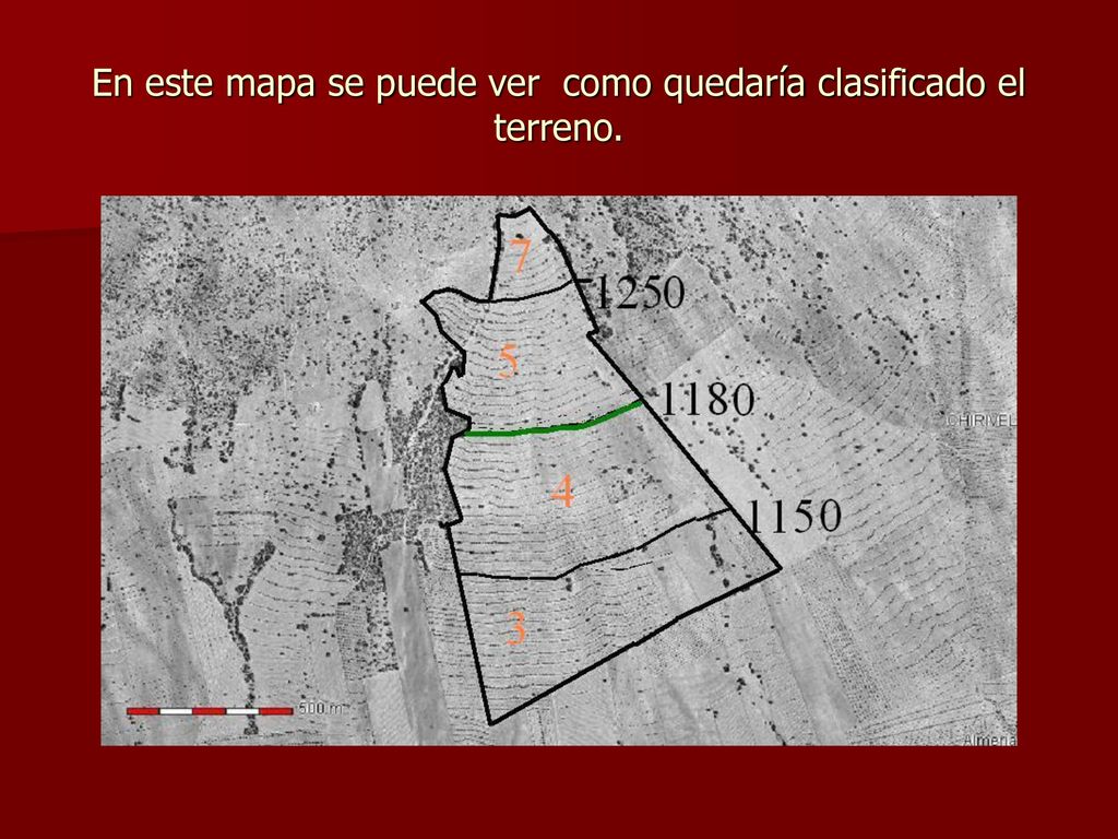 En este mapa se puede ver como quedaría clasificado el terreno.