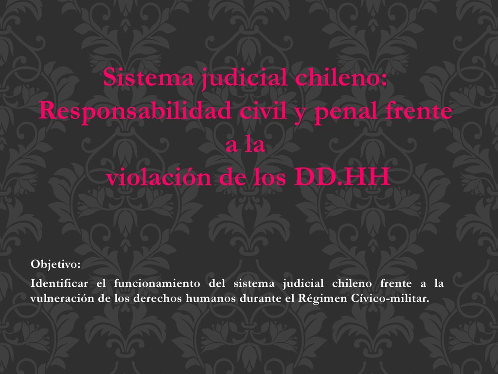 Sistema judicial chileno: Responsabilidad civil y penal frente a la violación de los DD.HH