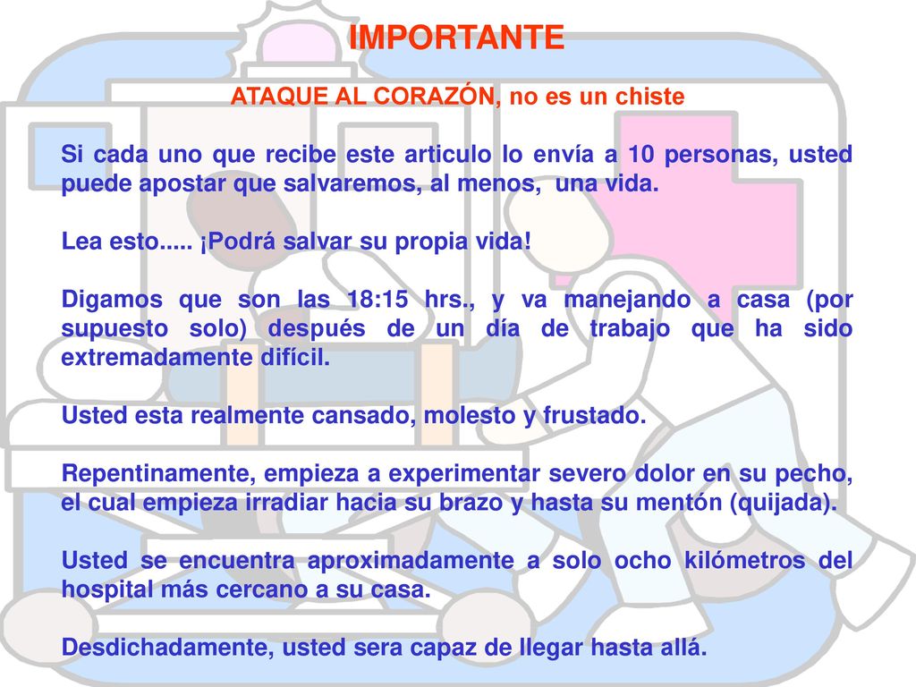 IMPORTANTE ATAQUE AL CORAZÓN, no es un chiste