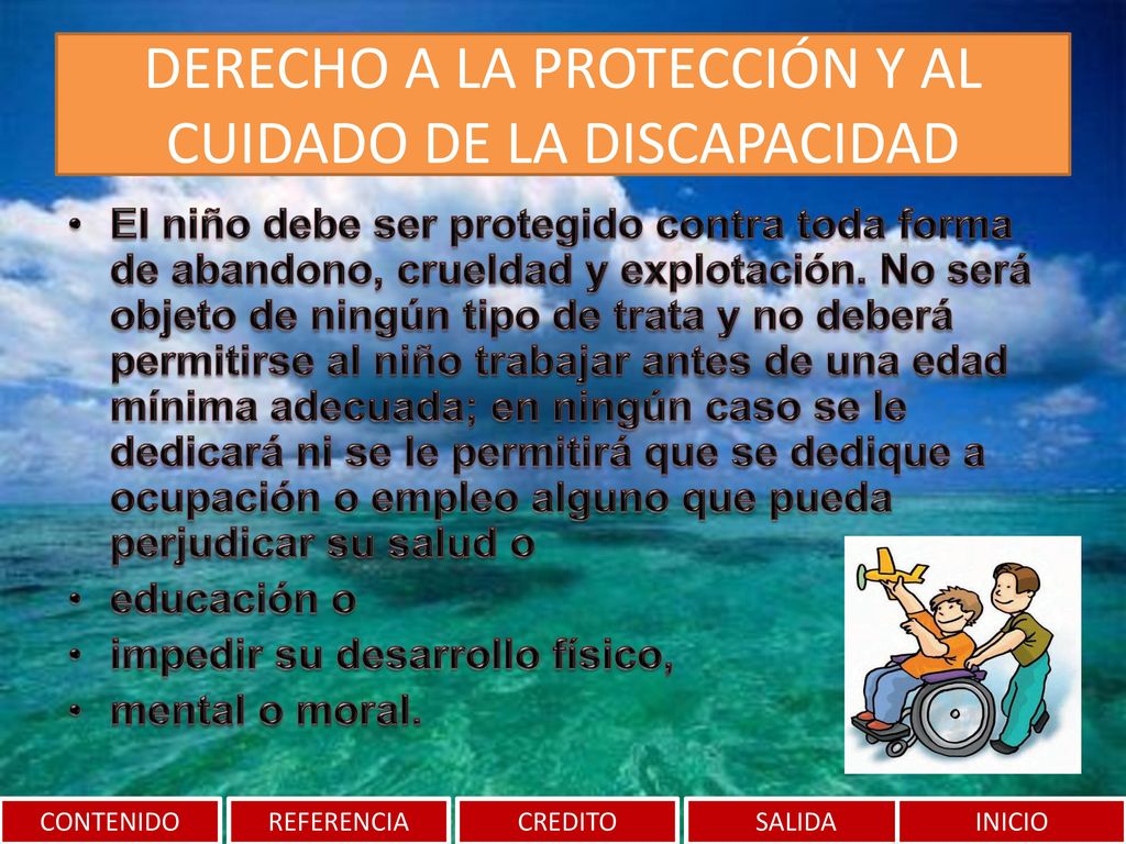 DERECHO A LA PROTECCIÓN Y AL CUIDADO DE LA DISCAPACIDAD