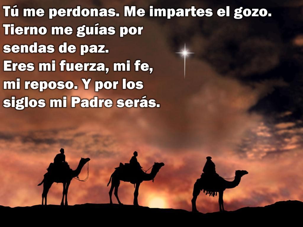 Tú me perdonas. Me impartes el gozo. Tierno me guías por sendas de paz