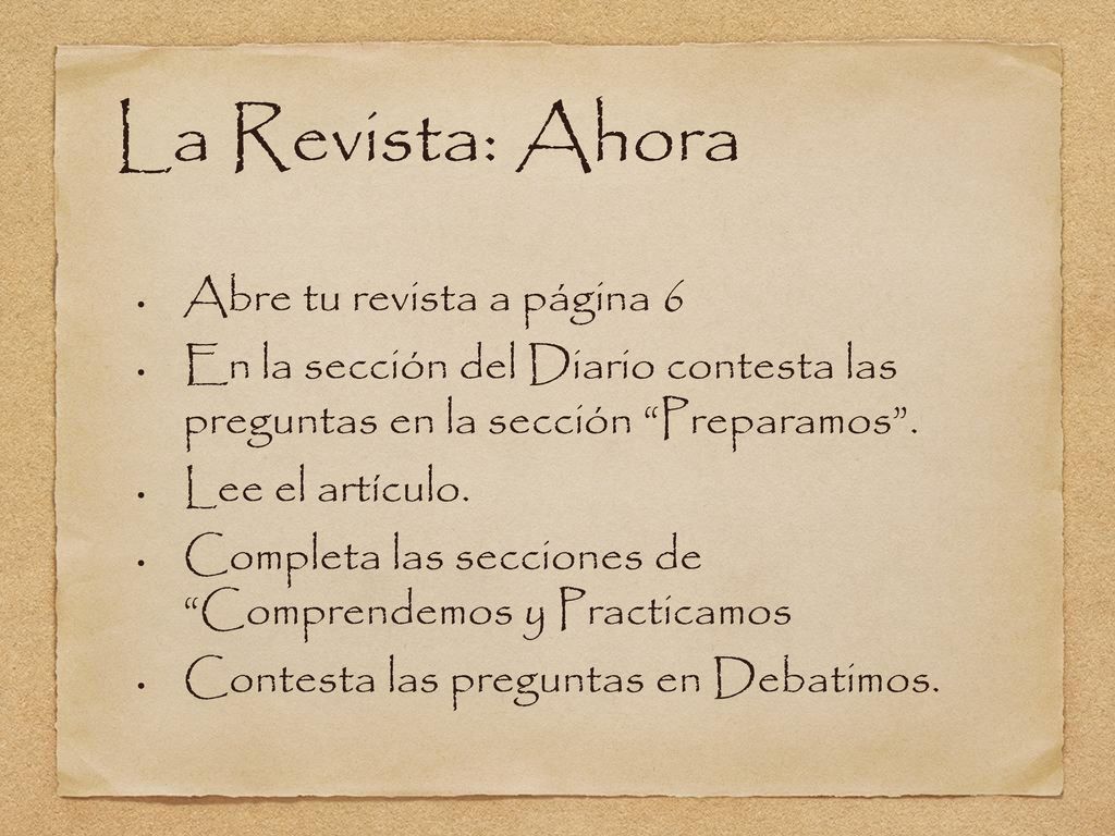 La Revista: Ahora Abre tu revista a página 6