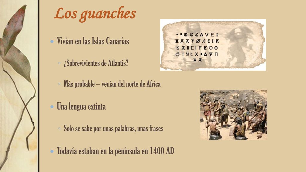 Los guanches Vivían en las Islas Canarias Una lengua extinta