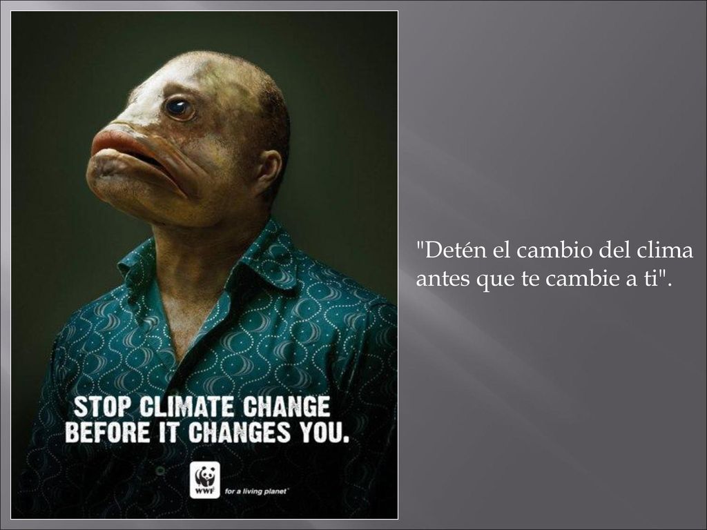 Detén el cambio del clima antes que te cambie a ti .