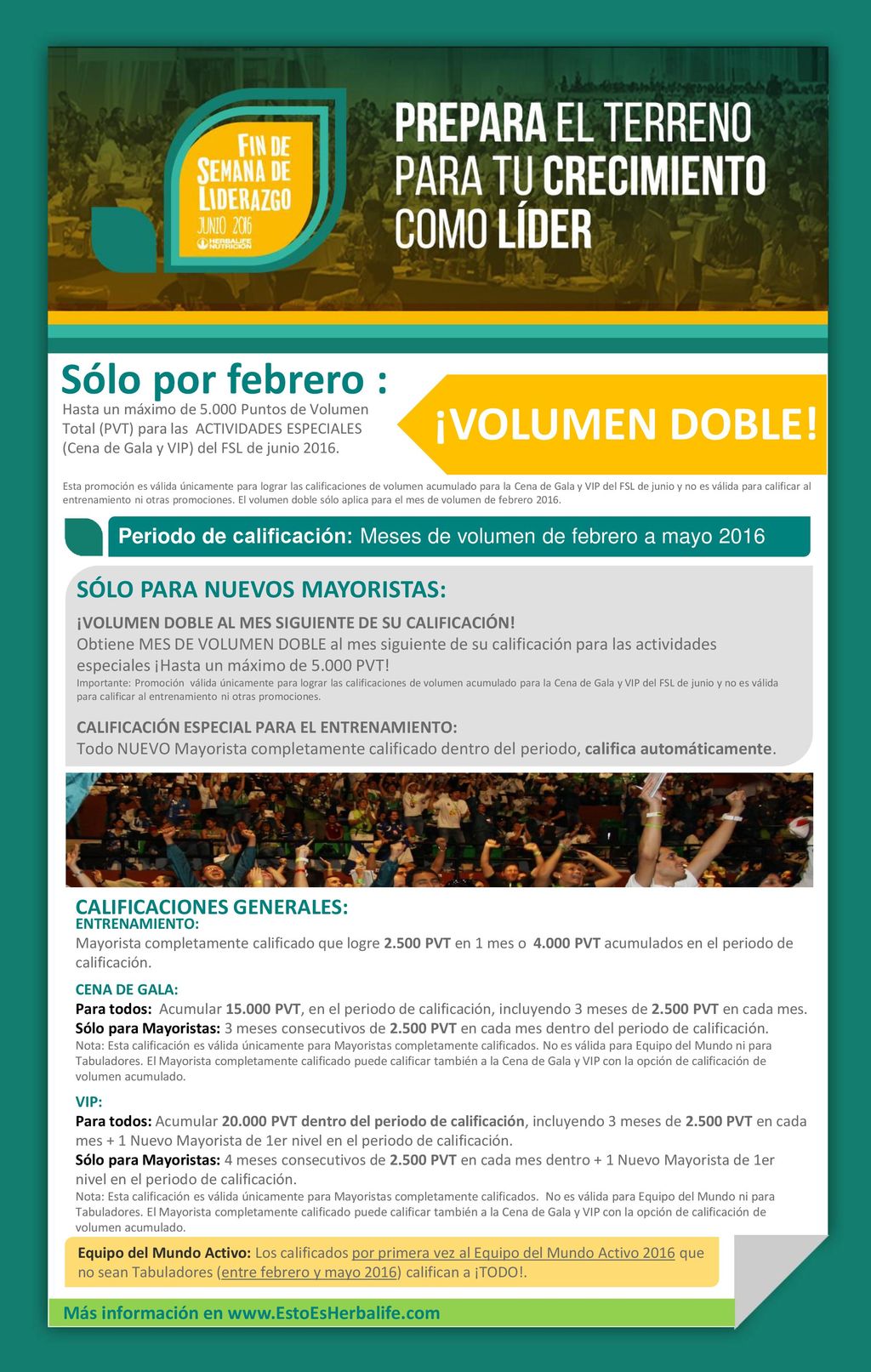 ¡VOLUMEN DOBLE! Sólo por febrero : SÓLO PARA NUEVOS MAYORISTAS:
