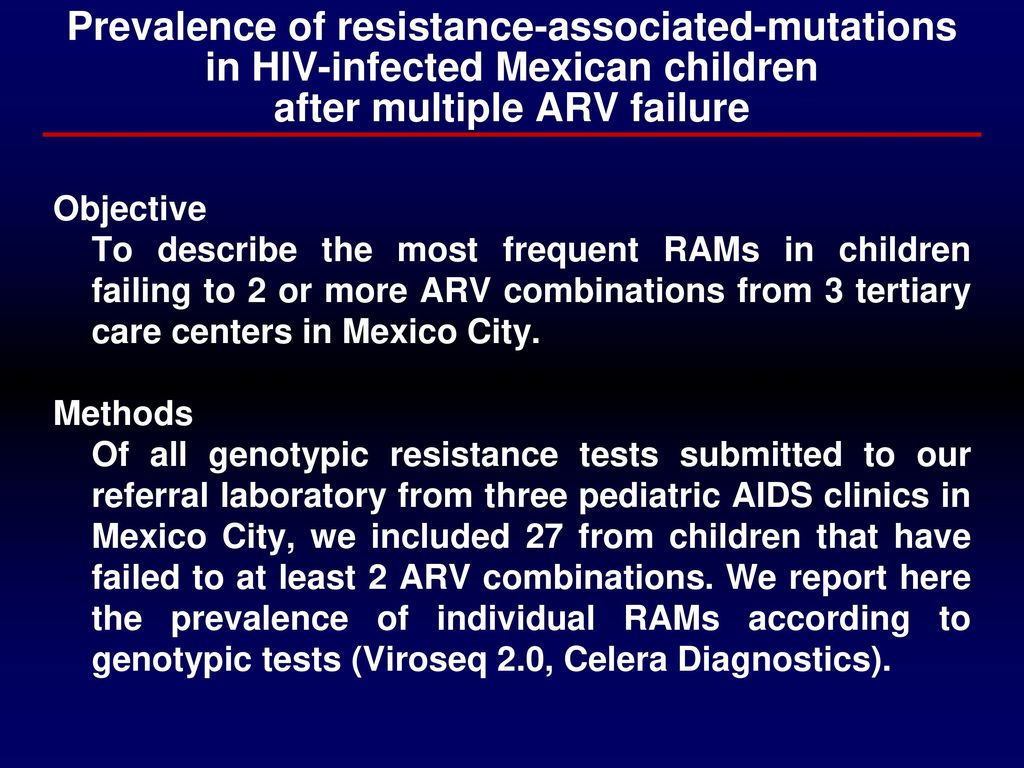 Prevalence of resistance-associated-mutations in HIV-infected Mexican children after multiple ARV failure