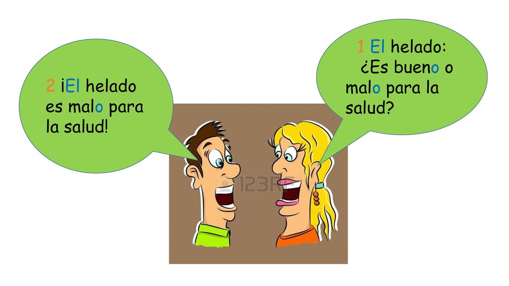 1 El helado: ¿Es bueno o malo para la salud 2 ¡El helado es malo para la salud!