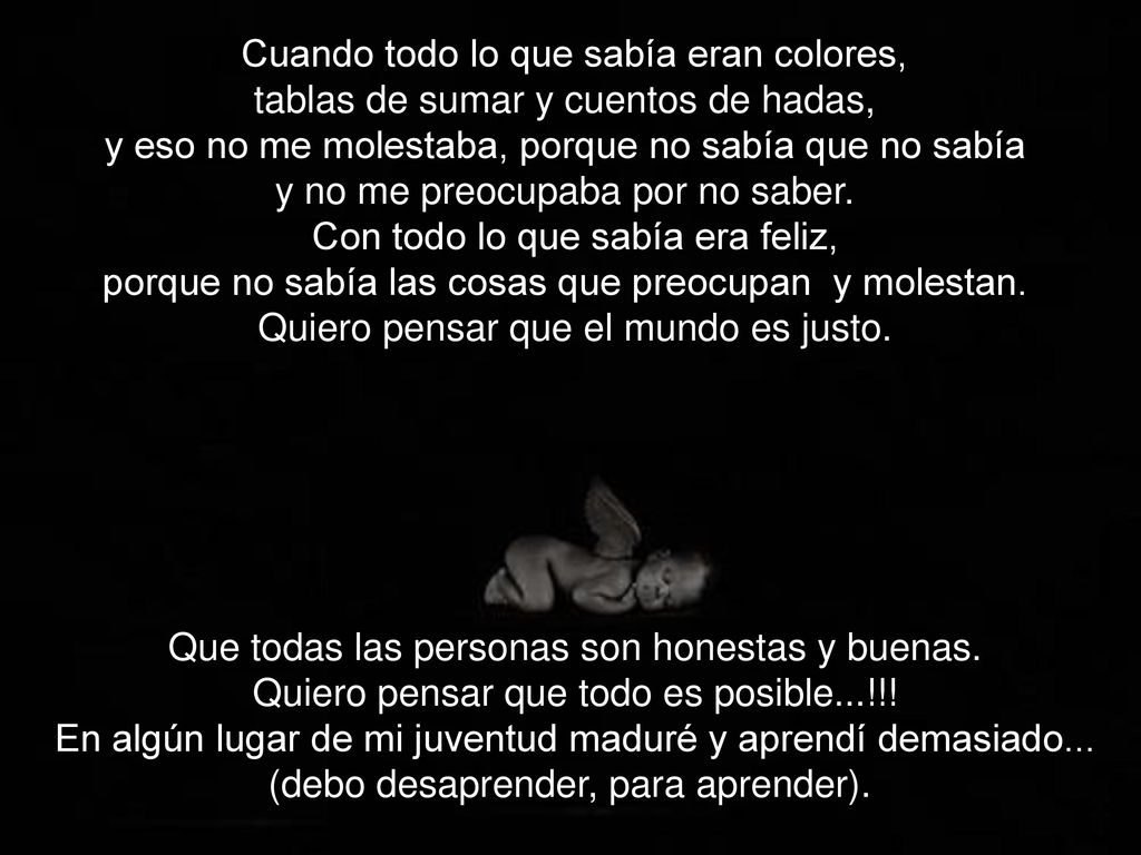 Cuando todo lo que sabía eran colores,