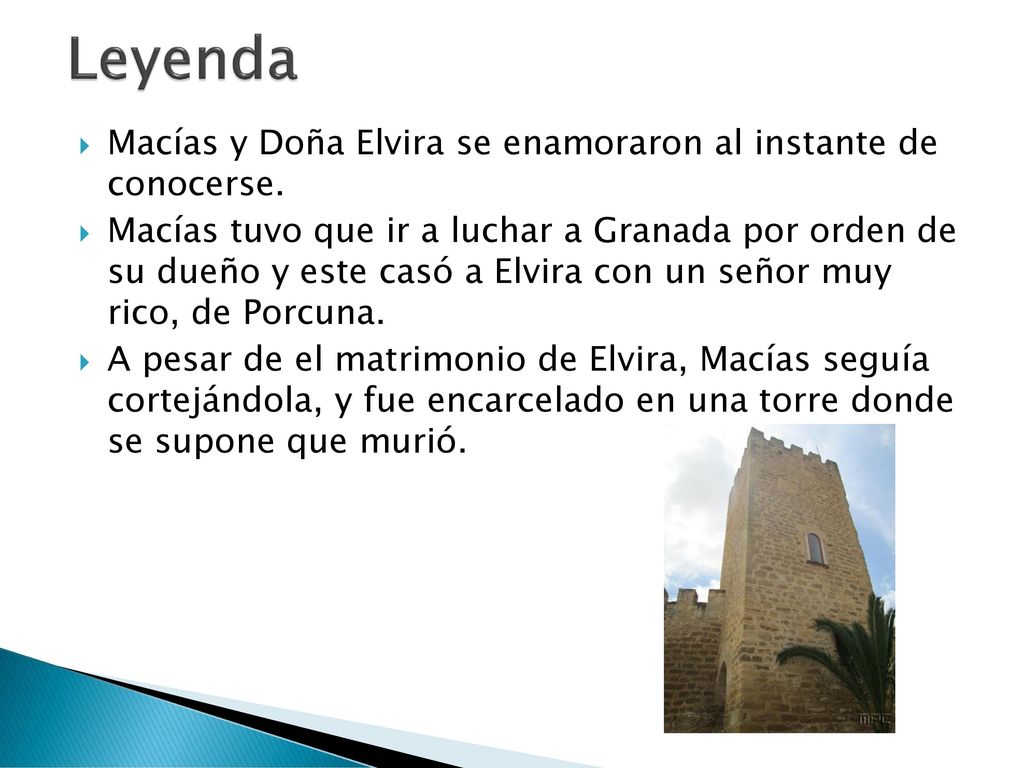 Leyenda Macías y Doña Elvira se enamoraron al instante de conocerse.