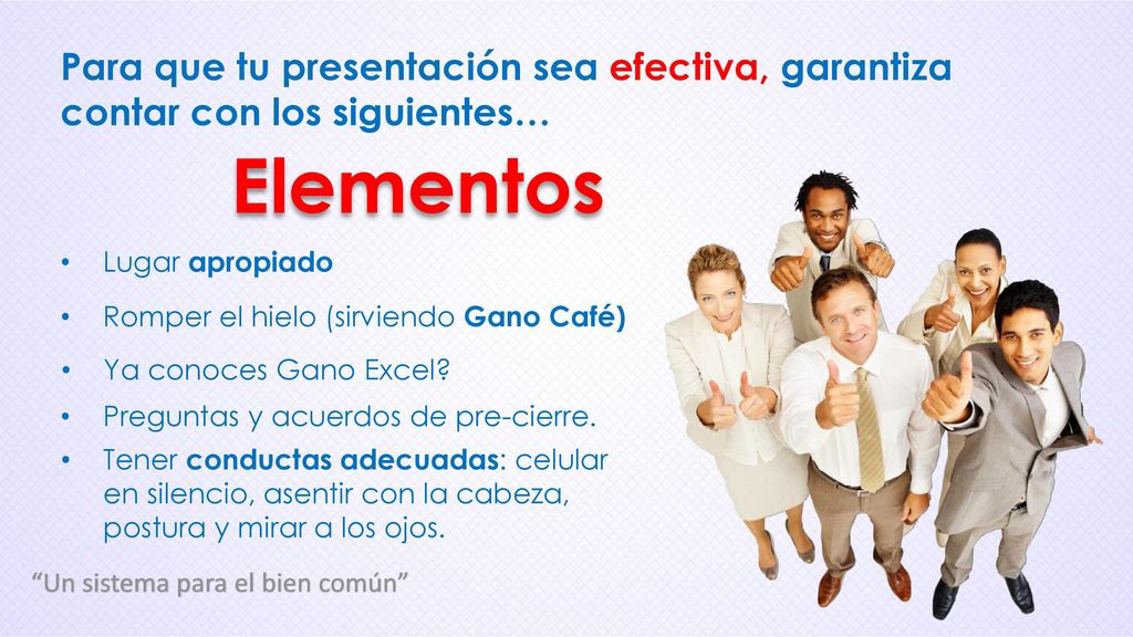 Para que tu presentación sea efectiva, garantiza contar con los siguientes…