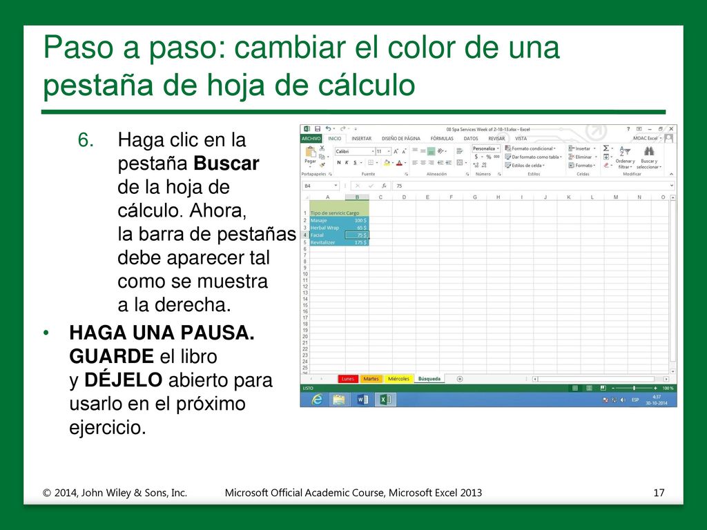 Paso a paso: cambiar el color de una pestaña de hoja de cálculo