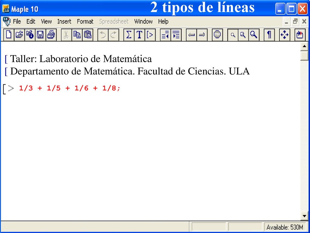 2 tipos de líneas [ Taller: Laboratorio de Matemática