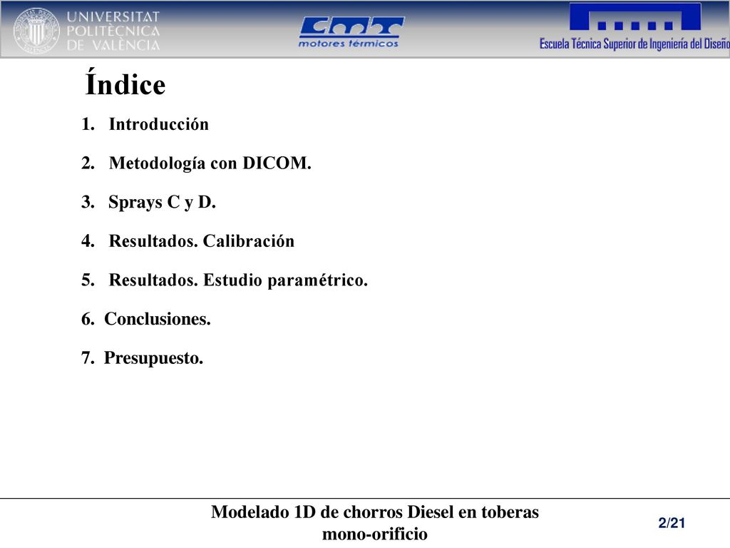Modelado 1D de chorros Diesel en toberas mono-orificio