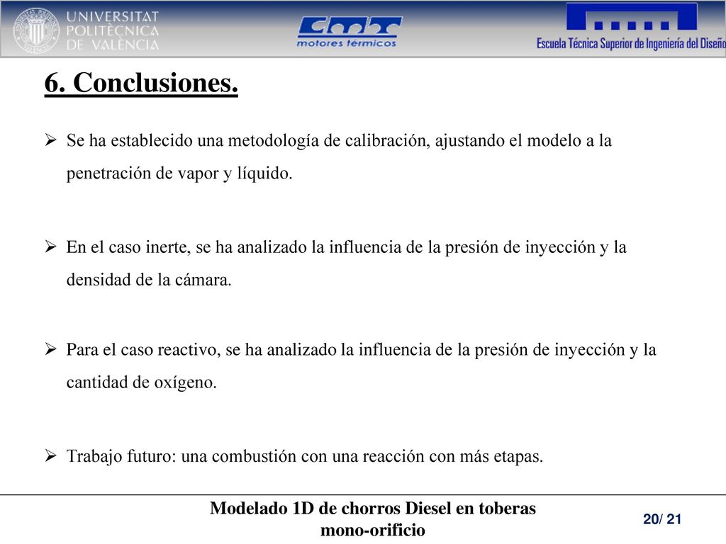 Modelado 1D de chorros Diesel en toberas mono-orificio