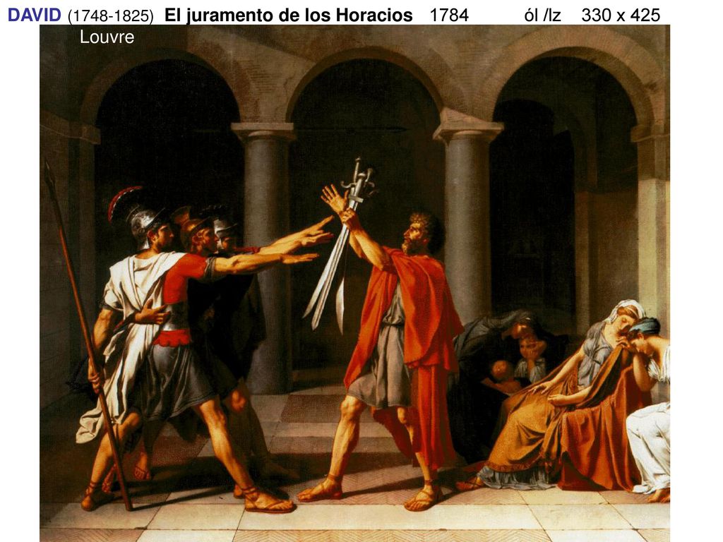 DAVID ( ) El juramento de los Horacios 1784 ól /lz 330 x 425