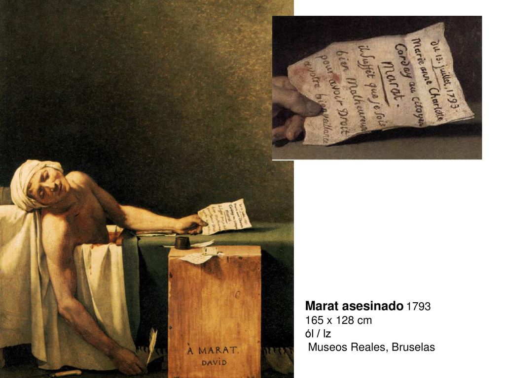 Marat asesinado x 128 cm ól / lz Museos Reales, Bruselas