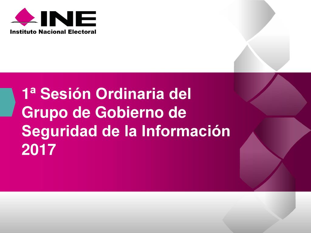 1ª Sesión Ordinaria del Grupo de Gobierno de Seguridad de la Información 2017