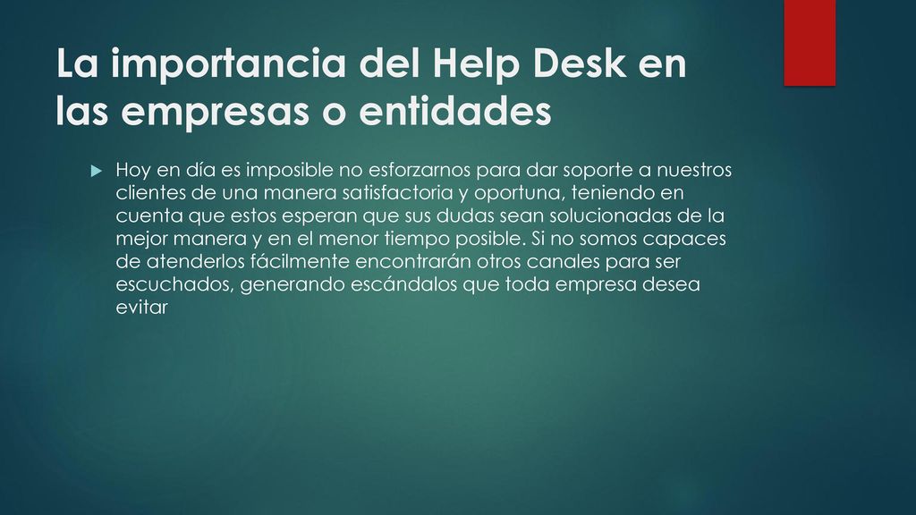La importancia del Help Desk en las empresas o entidades