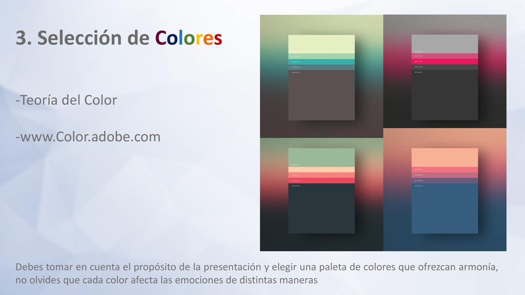 3. Selección de Colores -Teoría del Color -