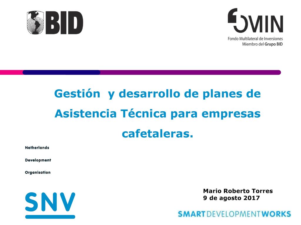 Gestión y desarrollo de planes de Asistencia Técnica para empresas cafetaleras.