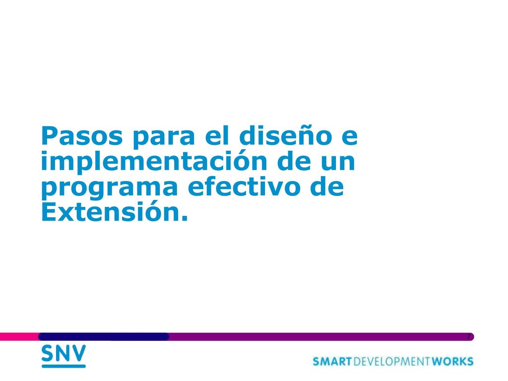 Pasos para el diseño e implementación de un programa efectivo de Extensión.