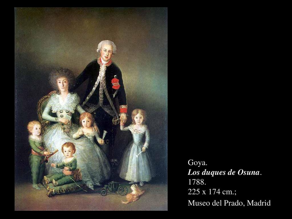Goya. Los duques de Osuna x 174 cm.; Museo del Prado, Madrid