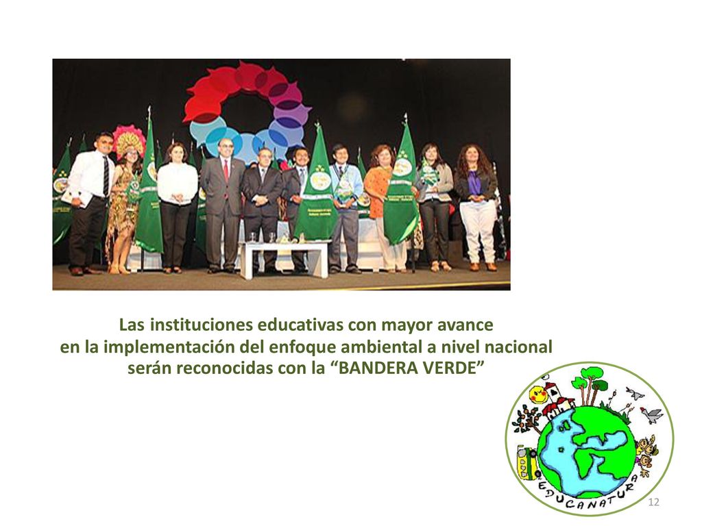 Las instituciones educativas con mayor avance en la implementación del enfoque ambiental a nivel nacional serán reconocidas con la BANDERA VERDE