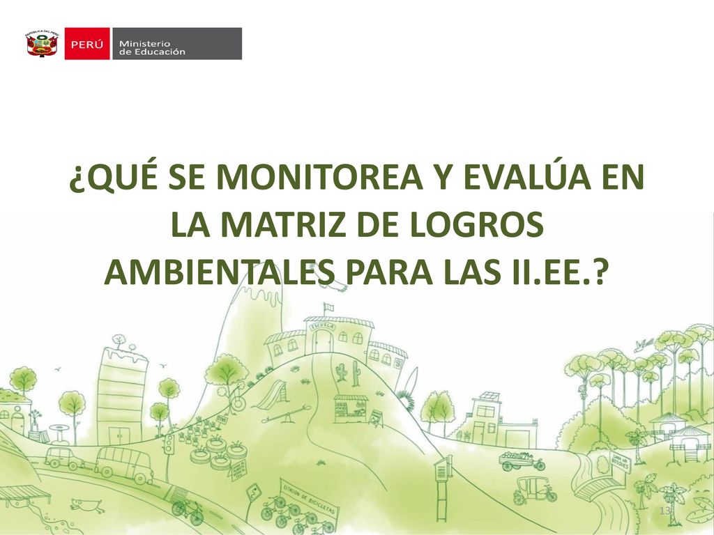 ¿QUÉ SE MONITOREA Y EVALÚA EN LA MATRIZ DE LOGROS AMBIENTALES PARA LAS II.EE.