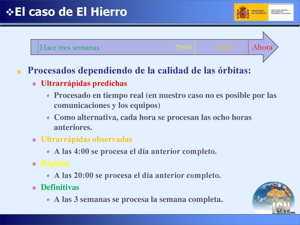 El caso de El Hierro Ahora. 4:00. 20:00. Hace tres semanas. Procesados dependiendo de la calidad de las órbitas: