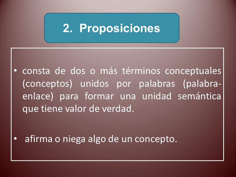 2. Proposiciones