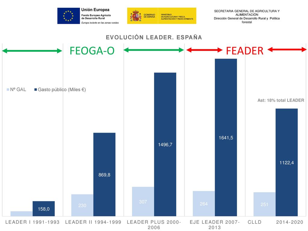 Ast: 18% total LEADER SECRETARIA GENERAL DE AGRICULTURA Y ALIMENTACIÓN
