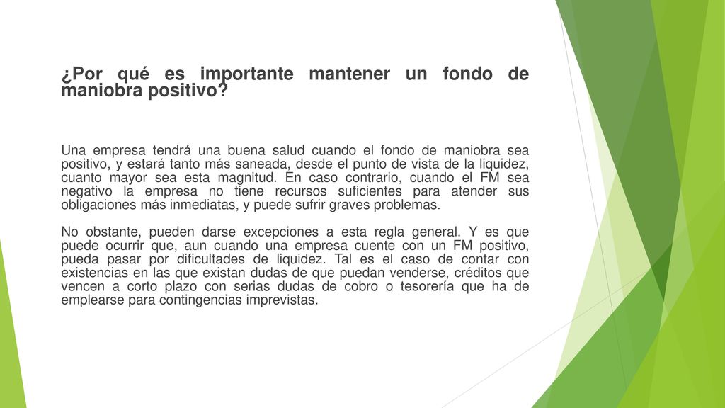 ¿Por qué es importante mantener un fondo de maniobra positivo