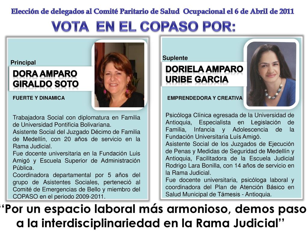 ‘‘Por un espacio laboral más armonioso, demos paso