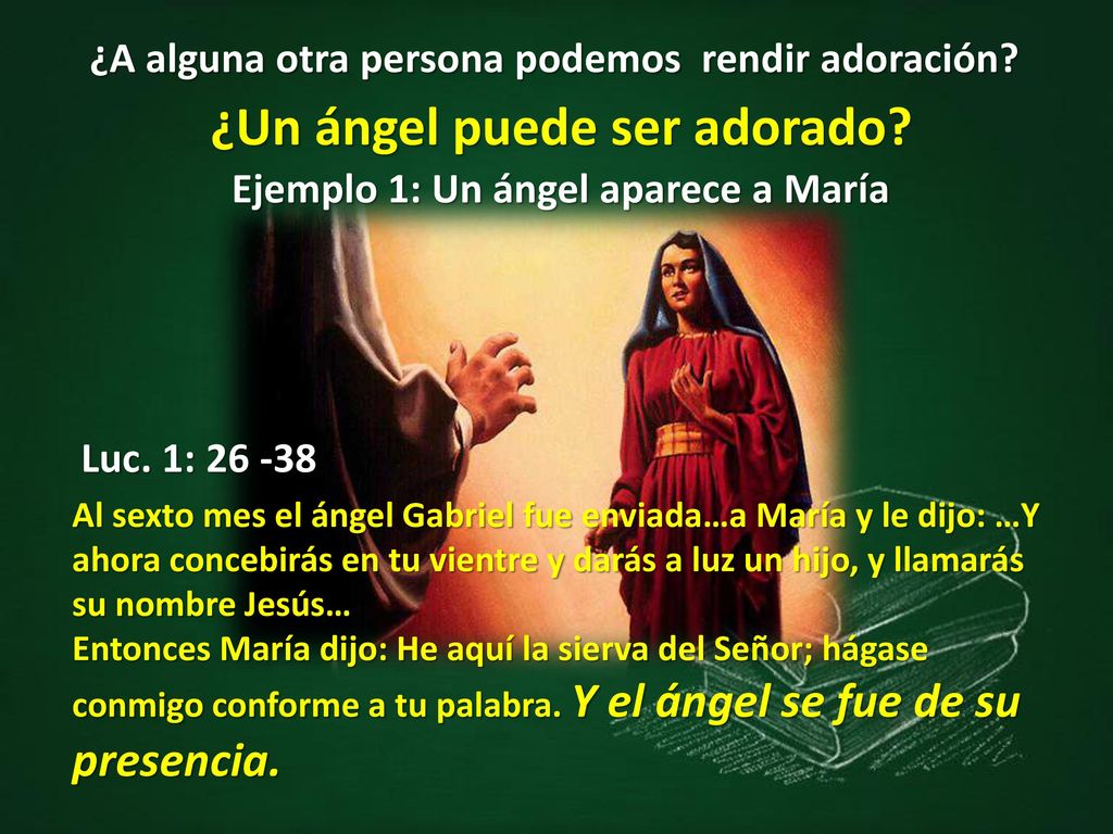 ¿Un ángel puede ser adorado Ejemplo 1: Un ángel aparece a María