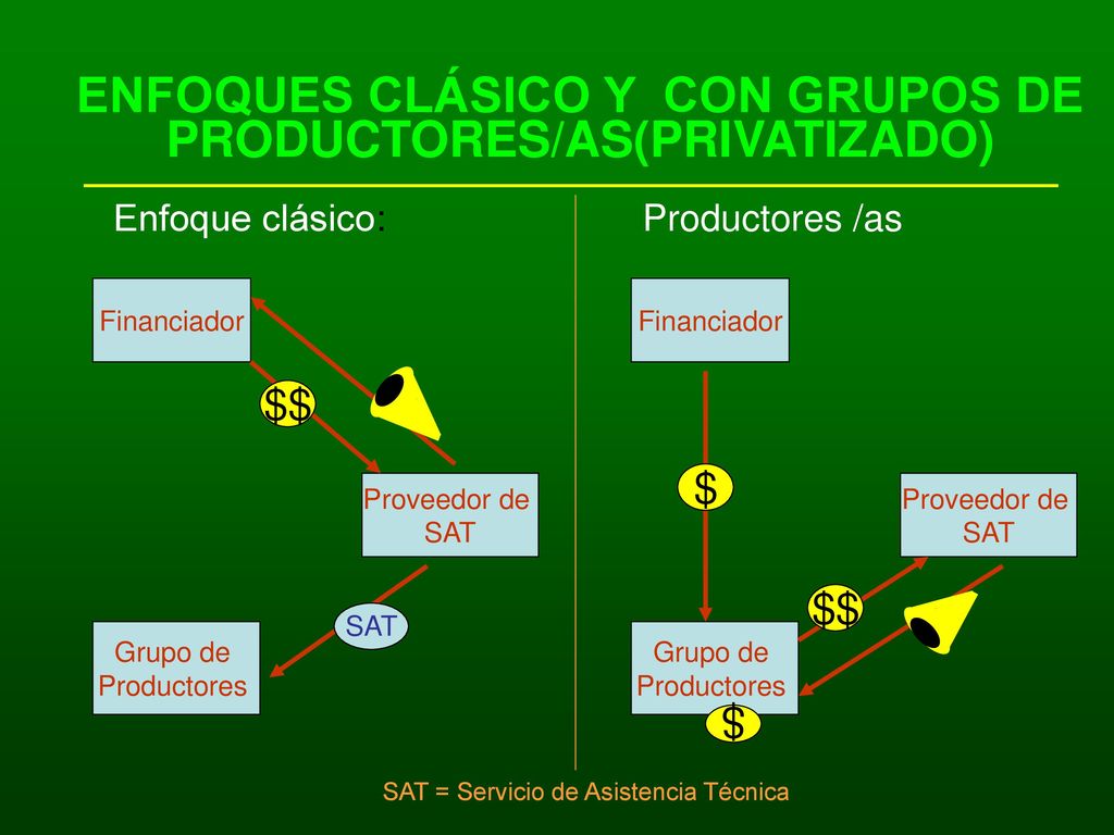 ENFOQUES CLÁSICO Y CON GRUPOS DE PRODUCTORES/AS(PRIVATIZADO)