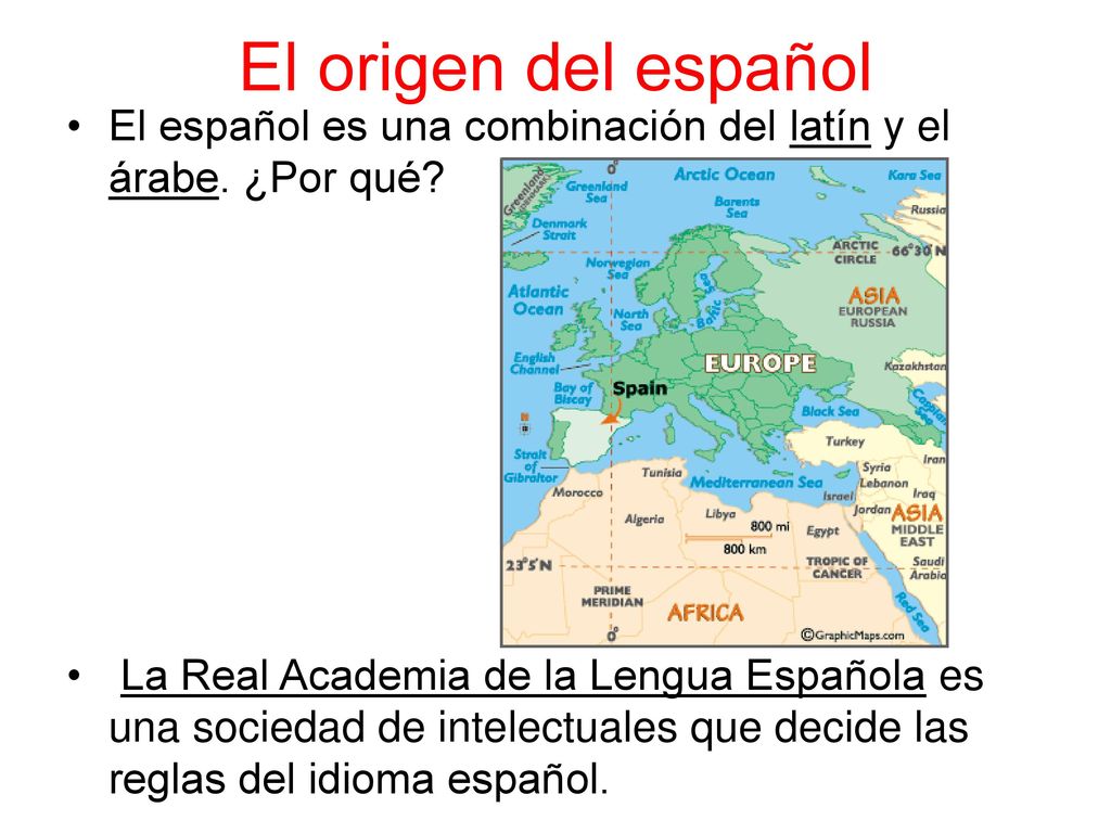 El origen del español El español es una combinación del latín y el árabe. ¿Por qué