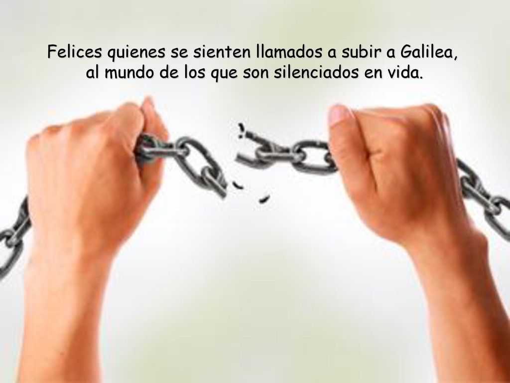 Felices quienes se sienten llamados a subir a Galilea, al mundo de los que son silenciados en vida.