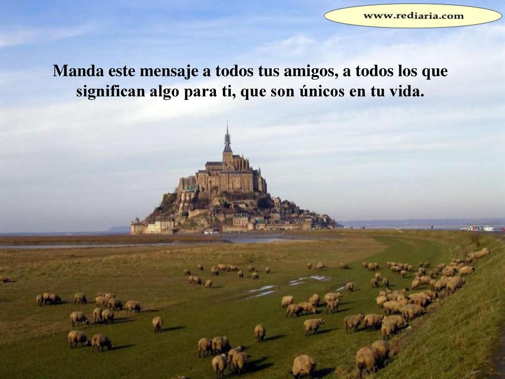 Manda este mensaje a todos tus amigos, a todos los que significan algo para ti, que son únicos en tu vida.