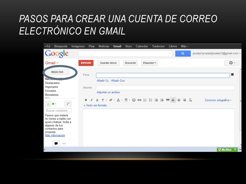 Pasos para crear una cuenta de correo electrónico en gmail