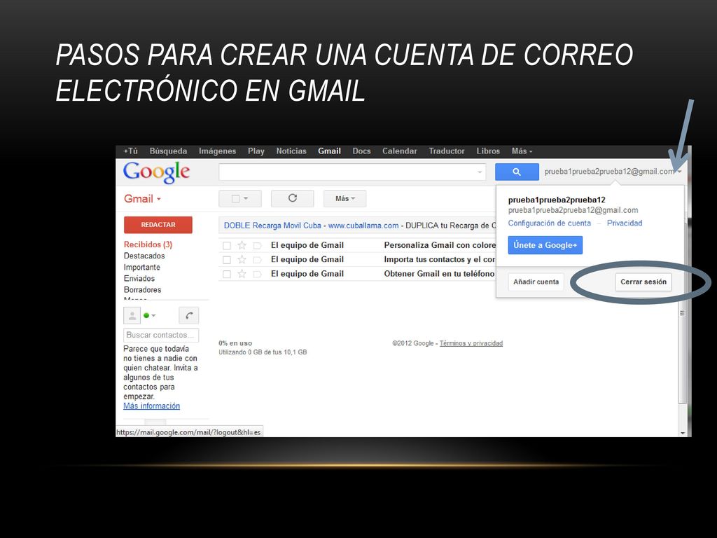 Pasos para crear una cuenta de correo electrónico en gmail