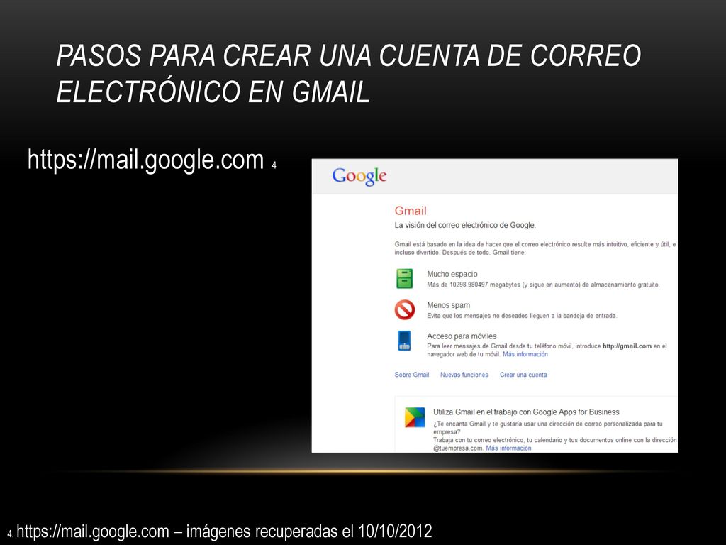 Pasos para crear una cuenta de correo electrónico en gmail