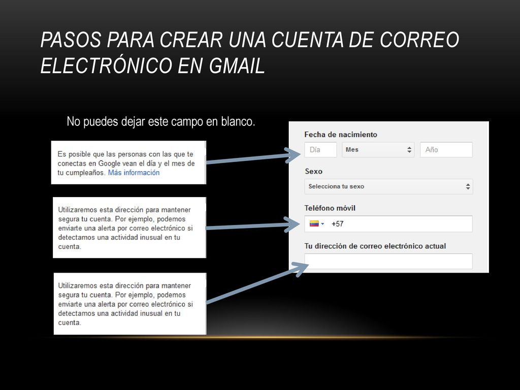 Pasos para crear una cuenta de correo electrónico en gmail